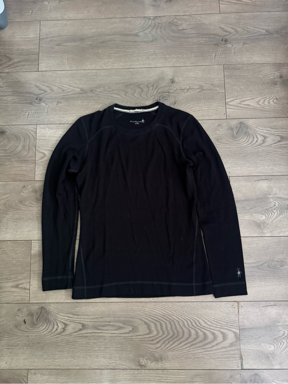 Smartwool Women’s Black 100% Merino Wool Long-Sleeve Crew Shirt Sz M